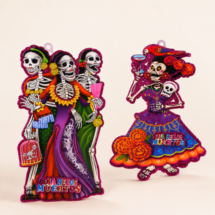 10 Figuras Día de Muertos Catrinas Diamantadas 3D $7.2 c/u