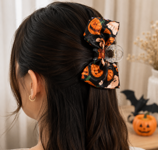 12 Pinzas Moños Halloween Estampados $8 c/u