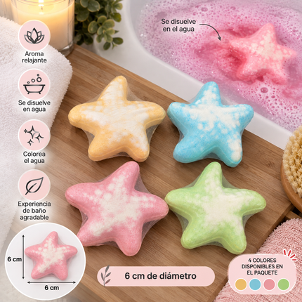 6 Bomba de Baño en forma de Estrellas de Mar $25 c/u
