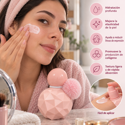 3 Crema Facial con PomPom Hermoso $45 c/u