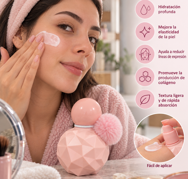 3 Crema Facial con PomPom Hermoso $45 c/u