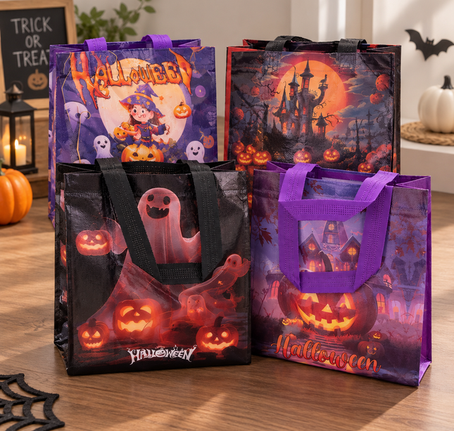 12 Bolsas Halloween Plastificadas $6.5 c/u