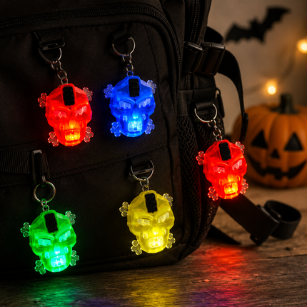 48 Llaveros Calaveritas con Luz, colores Brillantes  $2.9 c/u