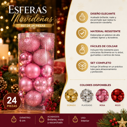 Exclusivo Tienda en linea 💥💎Tubo de 24 Esferas Combinadas Medianas