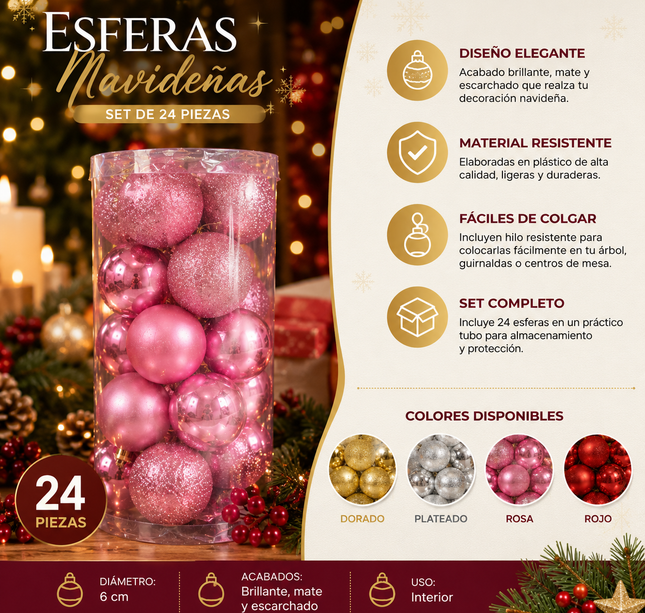 Exclusivo Tienda en linea 💥💎Tubo de 24 Esferas Combinadas Medianas