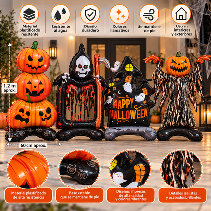 6 Globos Halloween Grandes para decorar $35 c/u