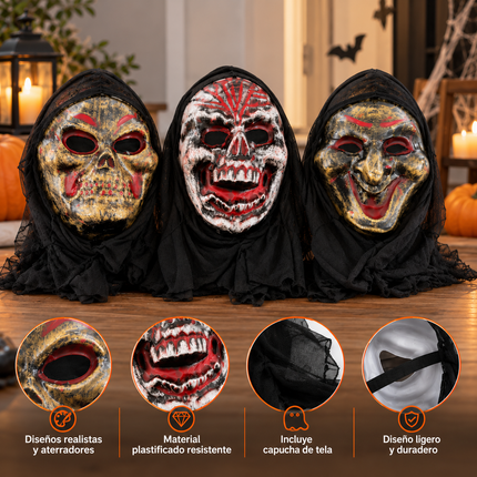 12 Mascara Halloween para Disfraz de Diferentes Modelos $10.5 c/u