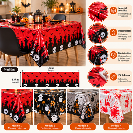 6 Mantel Halloween Metalico $16.5 c/u