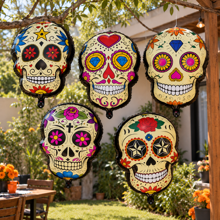 10 Globos Catrina Halloween Grandes $7.5 c/u (modelos surtidos)