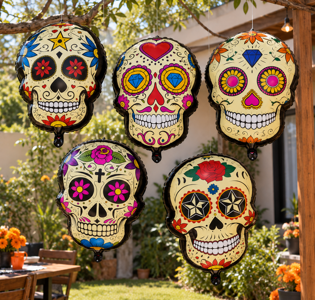 10 Globos Catrina Halloween Grandes $7.5 c/u (modelos surtidos)