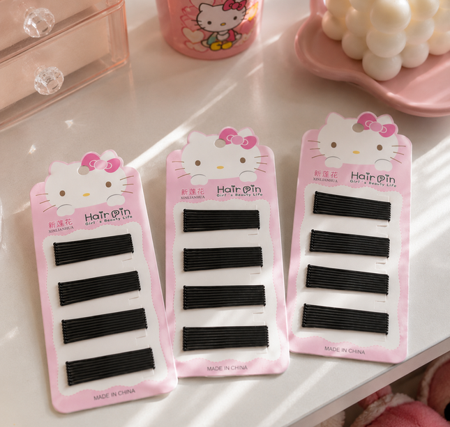 Exclusivo Tienda en linea 💥💎12 Sets Kitty Pasadores Negros para Cabello $7.9 c/u