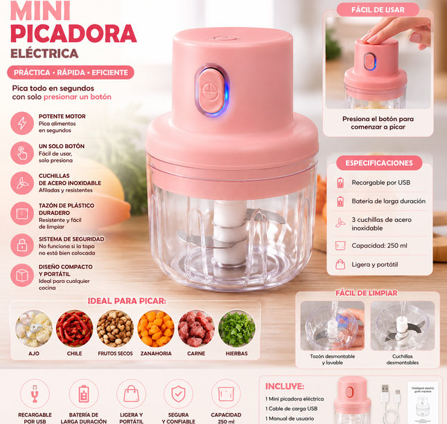 Exclusivo Tienda en linea 💥💎Mini Picadora Electrica Recargable