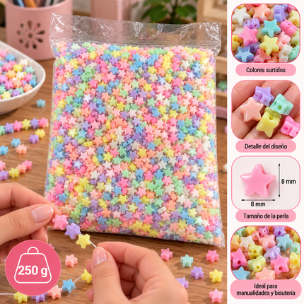 Exclusivo Tienda en linea 💥💎Bolsa con 250 g  perla Sintetica "estrella"