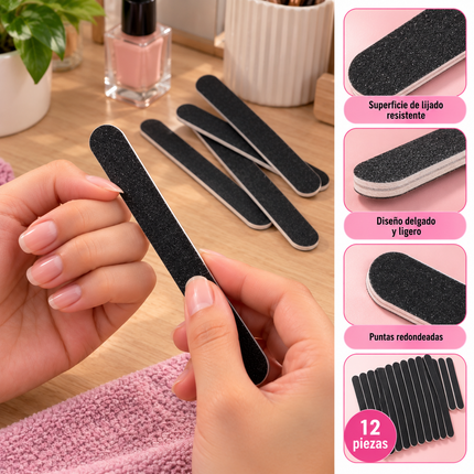 Exclusivo Tienda en linea 💥💎12 Limas Clasicas para Uñas $2.5 c/u