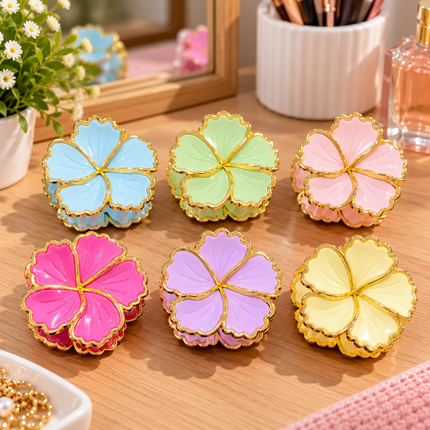 Exclusivo Tienda en linea 💥💎12 Pinzas Flores con Orilla Dorada, Medianas $7.5 c/u