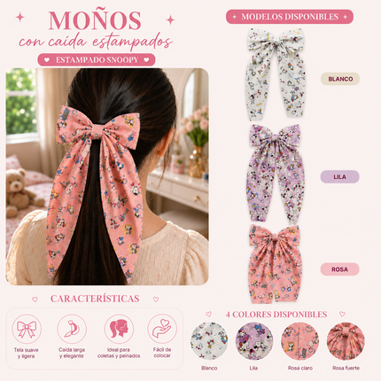 Exclusivo Tienda en linea 💥💎12 Moños Coquette Snoppy Hernosos $18 c/u