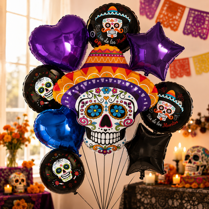 3 Sets Halloween Globos 9 Piezas Figuras $55 c/u