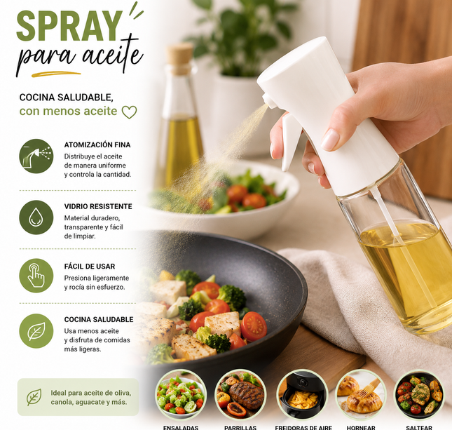 Exclusivo Tienda en linea 💥💎2 Spray para Aceite Cocina Blanco/Negro $45 c/u