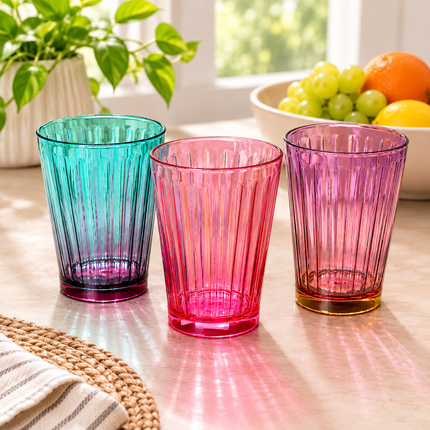Exclusivo Tienda en linea 💥💎3 Vasos de Plastico Difuminados $20 c/u