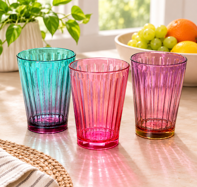 Exclusivo Tienda en linea 💥💎3 Vasos de Plastico Difuminados $20 c/u