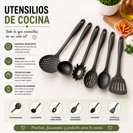 Exclusivo Tienda en linea 💥💎3 Sets de 6 Utencilios para Cocina $35 c/u