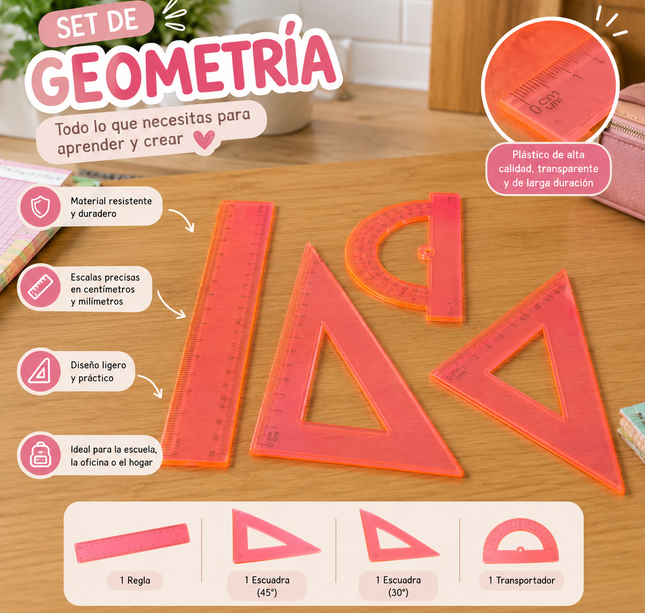 Exclusivo Tienda en linea 💥💎12 Sets de Geometria Fosforecente $7.5 c/u