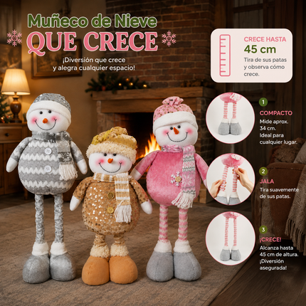 Muñeco de Nieve Navideño Estirable