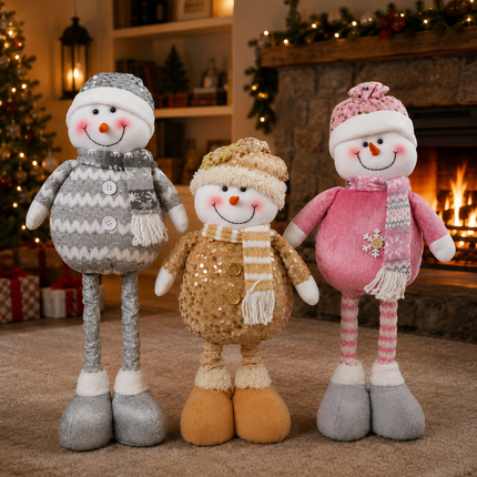 Muñeco de Nieve Navideño Estirable