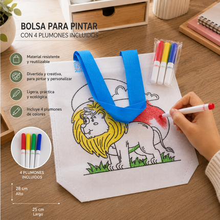12 Bolsas Reutilizables para Pintar con Plumones $9.5 c/u