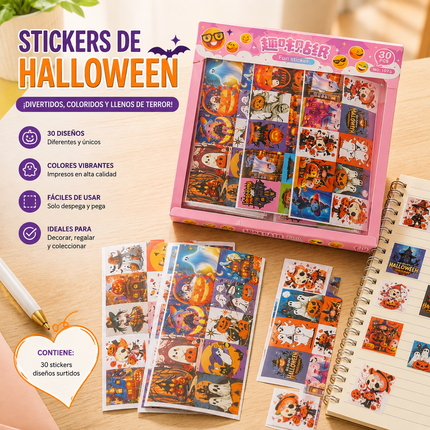 30 Stickers Halloween Lindos $4.5 c/u