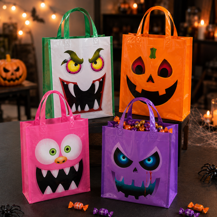 12 Bolsas Halloween Reutlizables $5.5 c/u