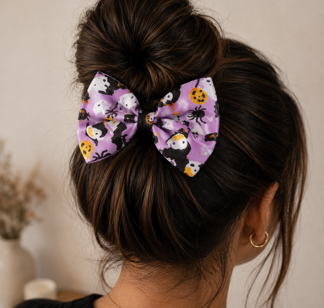12 Moños Halloween Grandes $6.9 c/u