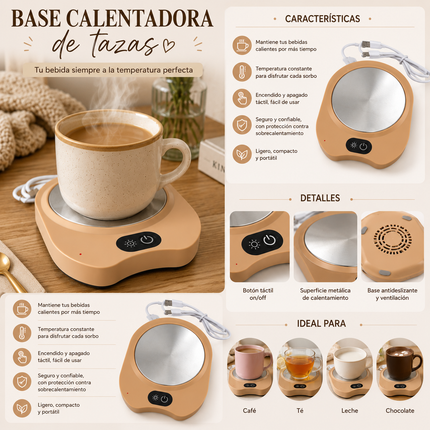 Exclusivo Tienda en linea 💥💎Base Calentadora de Tazas Portatil