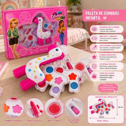 Exclusivo Tienda en linea 💥💎Maquillaje Infantil Jirafa Estuche Giratorio