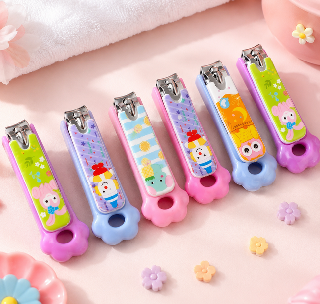 12 Cortauñas Infantil con Protector de Animalitos $6.8 c/u