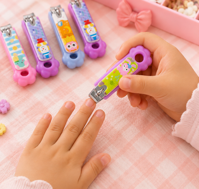 12 Cortauñas Infantil con Protector de Animalitos $6.8 c/u