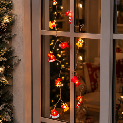 3 Serie de Luces Con Figuras Navidad $55 c/u
