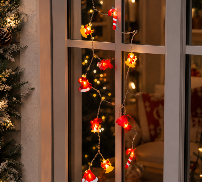 3 Serie de Luces Con Figuras Navidad $55 c/u