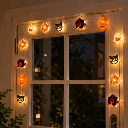 3 Serie de Luces Con Figuras de Halloween $50 c/u