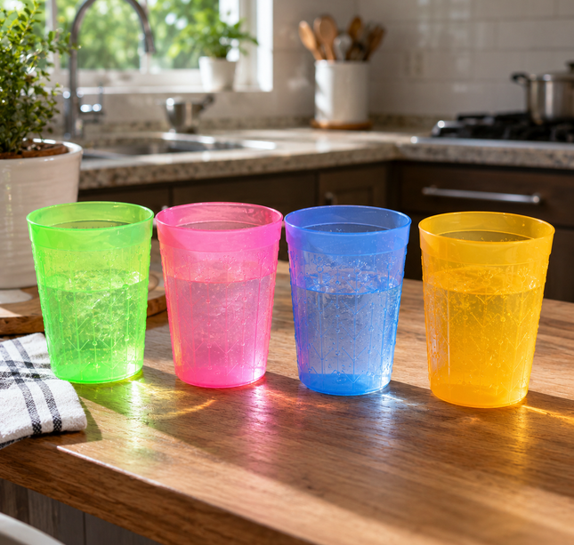 Exclusivo Tienda en linea 💥💎4 Vasos Plastico de Colores $7 c/u