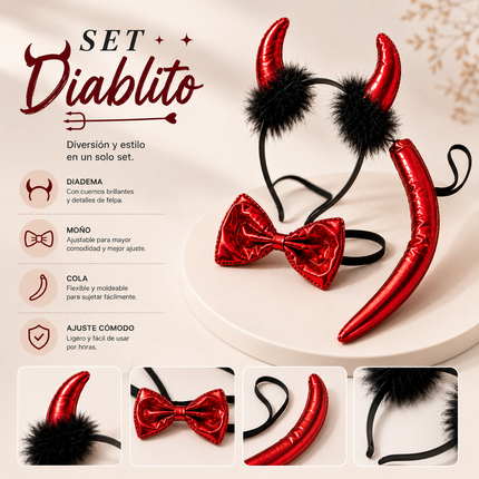 6 Sets Halloween Diablita Disfraz $22 c/u