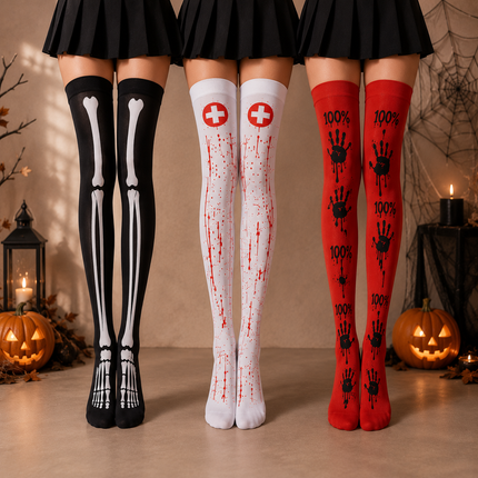 12 Calcetas Largas Decoradas Halloween $27 c/u