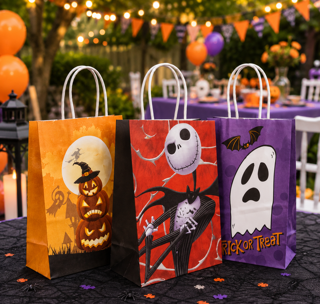12 Bolsita para pedir dulces Halloween $4.2 c/u