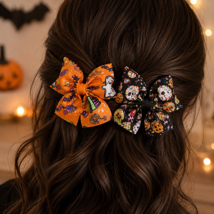12 Moñitos Halloween Estampados  $6 c/u