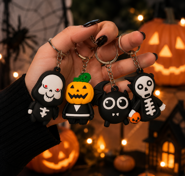 12 Llavero Halloween figuras 3D $5.6 c/u