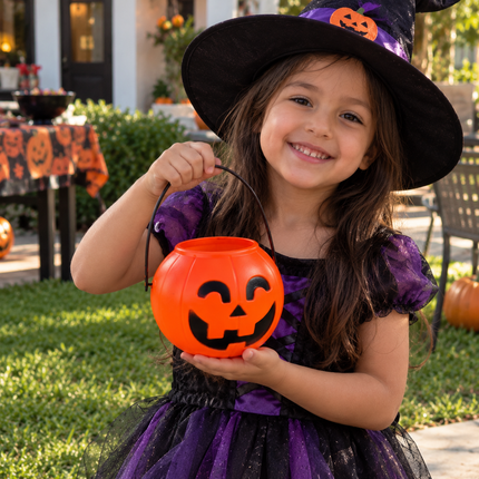 3 Calabacita para Pedir Dulces de Plastico Halloween $20 c/u