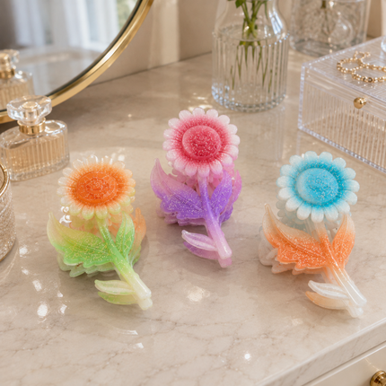 12 Pinzas Flores Hermosas con Brillos $12.5 c/u
