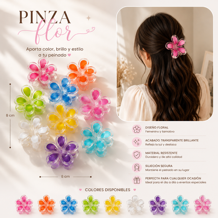 Exclusivo Tienda en linea 💥💎12 Pinzas Hawainas Puntos Neón $13.9 c/u