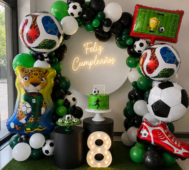 5 Globos Futbol/Mundial para Decorar $18 c/u