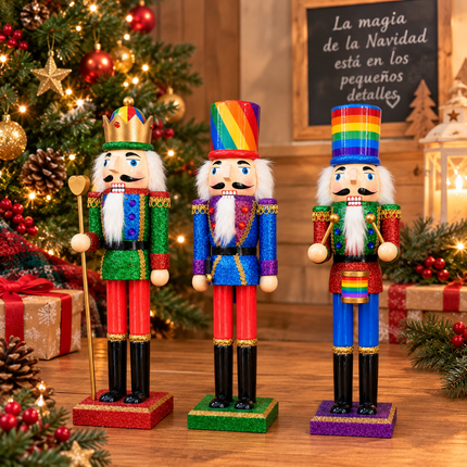 Exclusivo Tienda en linea 💥💎 Cascanueces Navideño Arcoíris 3 Modelos Diferentes 38 CM $507.20 C/U